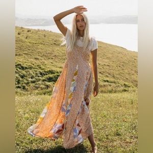 Billabong 🌼 Floral Patchwork Vintage Gal Maxi Dress 🏝️💕